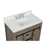 37 in. W x 22 in. D x 0.75 in. H Quartz Vanity Top in Snow White with White Basin - Super Arbor