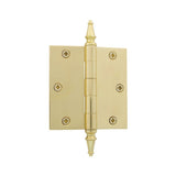 3.5 in. Polished Brass Steeple Tip Residential Hinge with 5/8 in. Radius Corners - Super Arbor