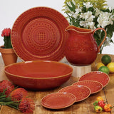 Multi-Colored 88 oz. Aztec Rust Bean Pot