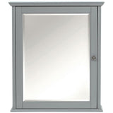 Hamilton 24 in. W x 27 in. H Wall Mirror Cabinet in Grey