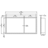 Showroom Series 12 in. x 24 in. Niche with Shelf in Polished Chrome - Super Arbor