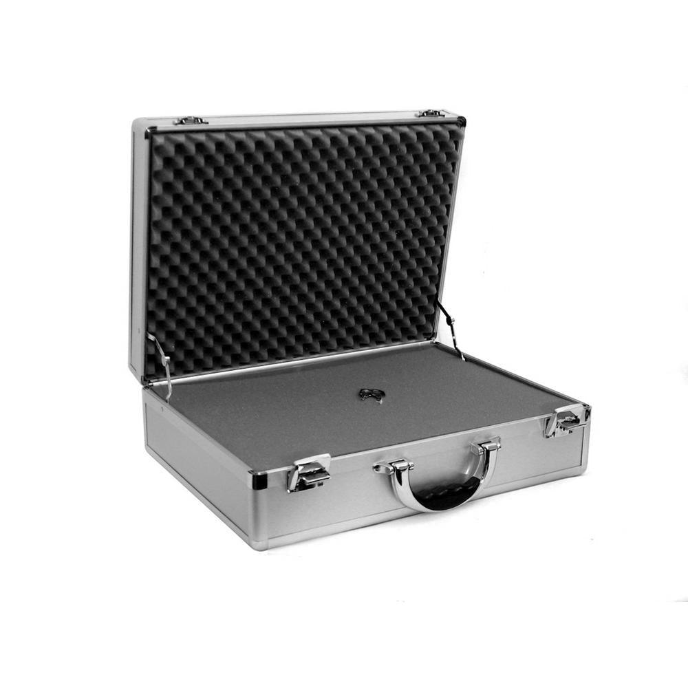 15 in. Smooth Aluminum Tool Case with Foam in Silver - Super Arbor