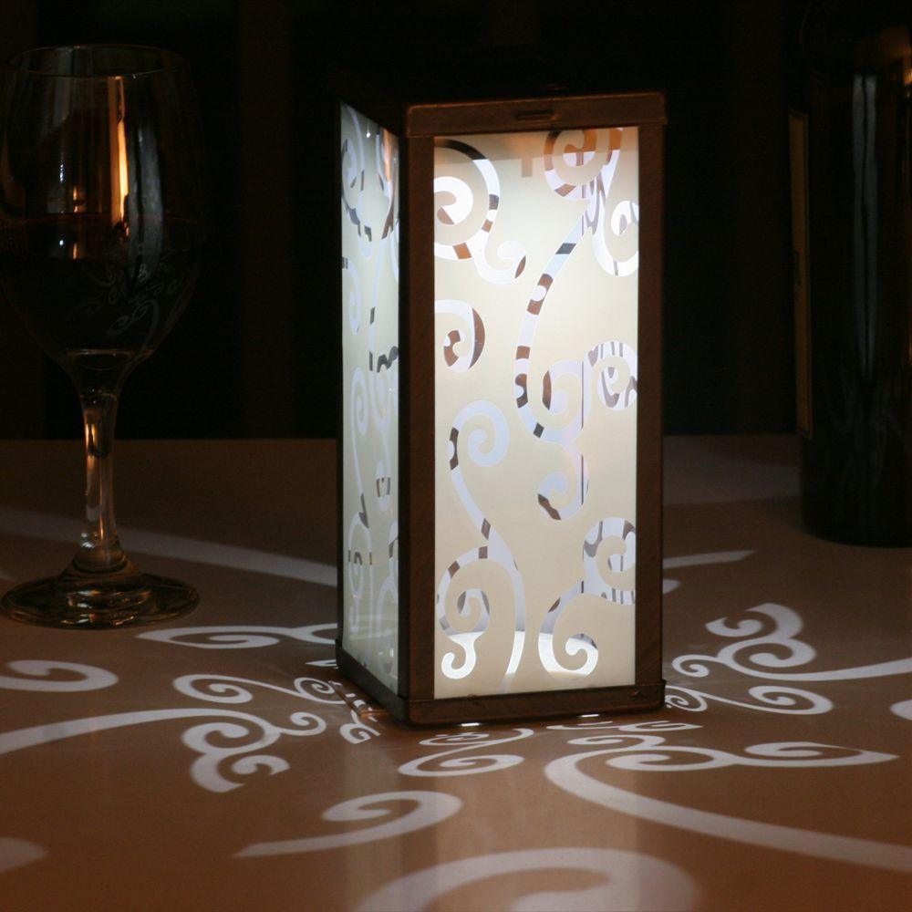 Frosted Scroll Integrated LED Solar Lantern - Super Arbor