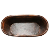 6 ft. Hammered Copper Modern Style Flatbottom Non-Whirlpool Bathtub in Oil Rubbed Bronze - Super Arbor