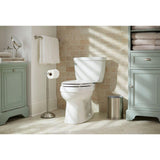 Cachet Quiet-Close Elongated Closed Front Toilet Seat with Grip-Tight Bumpers in White - Super Arbor