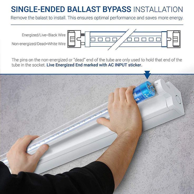 Hyperikon 18-Watt 4 ft. Linear T8 Clear 5000K Single-End Powered Ballast Bypass LED Glass LED Tube Light Bulb (24-Pack)