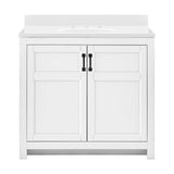 Style Selections Lowry 37-in White Single Sink Bathroom Vanity with White Acrylic Top