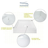 T3 34 in. x 60 in. Single Threshold Shower Base in White - Super Arbor