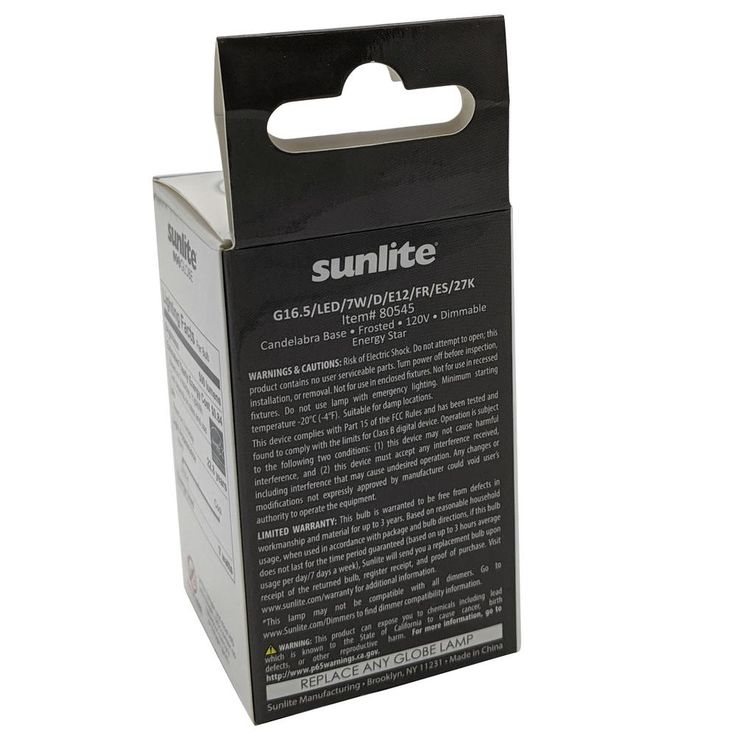 Sunlite 60-Watt Equivalent Frost Warm White G16.5 Dimmable LED Light Bulb (6-Pack)