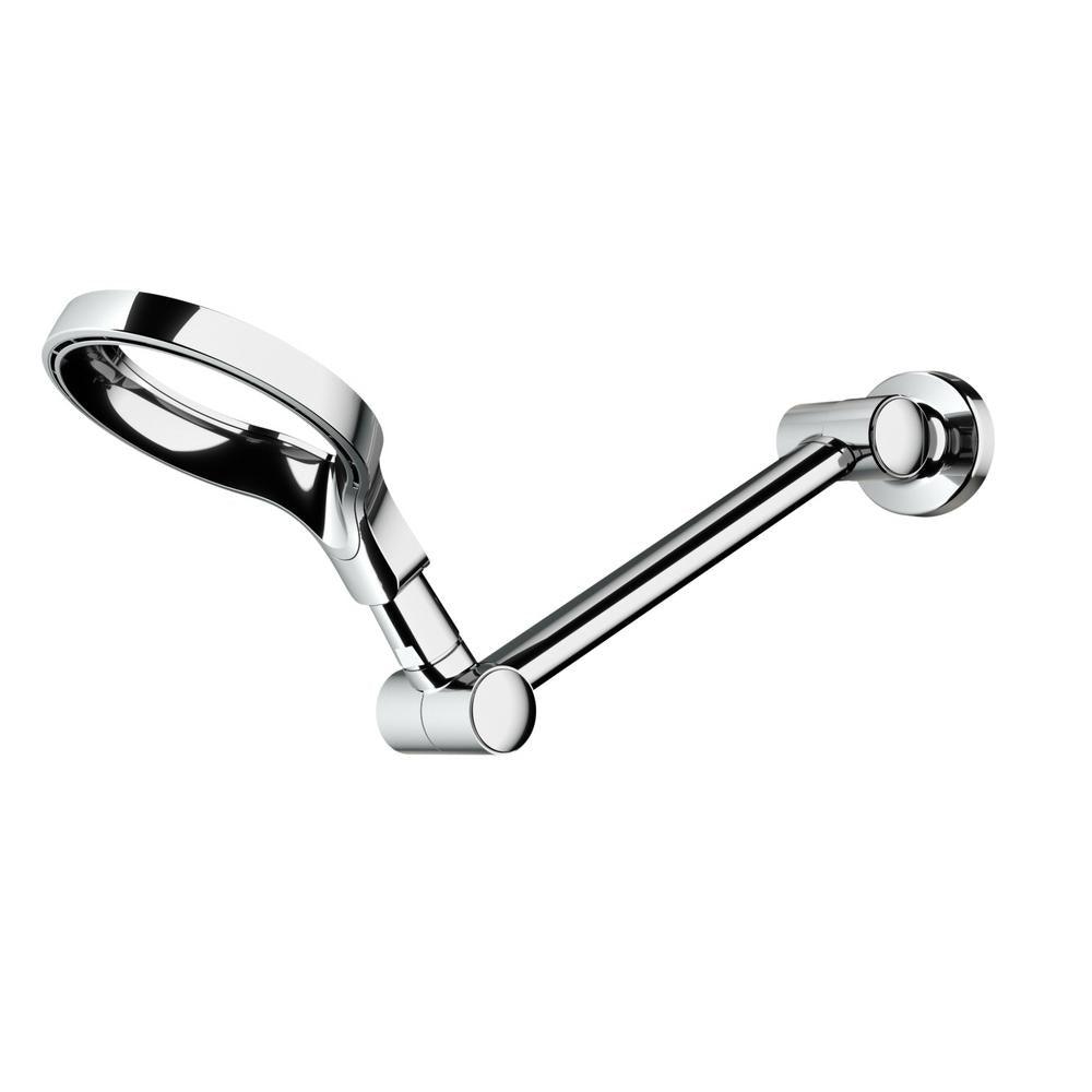 1-Spray 6 in. Single Wall Mount Fixed Shower Head in Chrome - Super Arbor