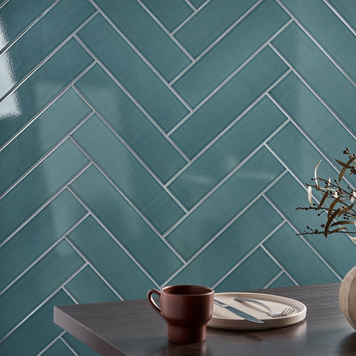 Colorplay Emerald Green 4.5x18 Crackled Glossy Ceramic Tile by Lux Tile