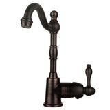 All-in-One Dual Mount Copper 16 in. Barrel Strap Bar/Prep Sink with Faucet and Strainer Drain in ORB