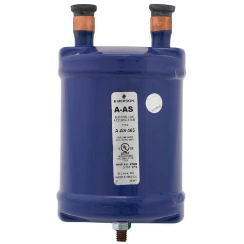 Emerson Flow Controls 060821 accumulator - front view (Product Type: Accumulator; Type: Suction Accumulator)