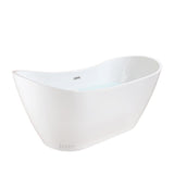 70 in. Luxury Acrylic Flatbottom Soaking Bathtub Spa in White with Oil Rubbed Bronze Trim - Super Arbor