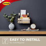 Medium Brushed Nickel Hooks (2-Hooks and 4-Adhesive Strips) - Super Arbor