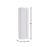 Home Decorators Collection Newport 12 in. W x 12 in. D x 36 in. H Assembled Plywood Wall Kitchen Cabinet in Pacific White with Soft Close