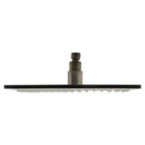 1-Spray 12 in. Single Ceiling Mount Fixed Rain Shower Head in Brushed Nickel - Super Arbor