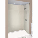 Expressions 32 in. x 60 in. x 72 in. 3-Piece Easy Up Adhesive Alcove Shower Wall Surround in White - Super Arbor