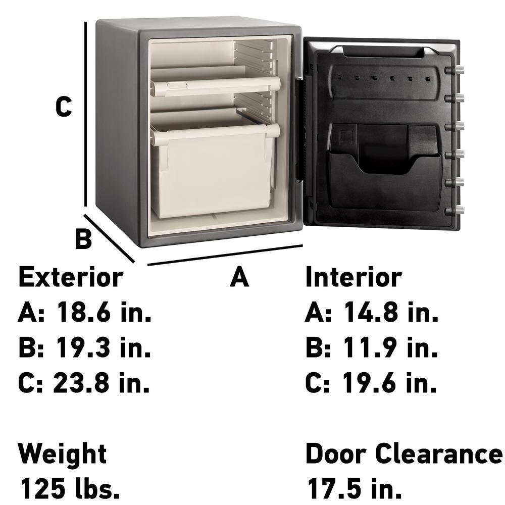 SFW205DPB 2.0 cu. ft. Fireproof Safe and Waterproof Safe with Dial Combination - Super Arbor
