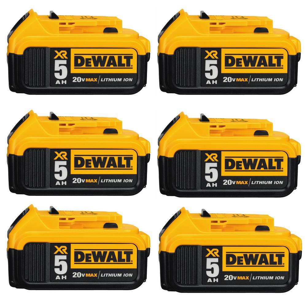20-Volt MAX XR Premium Lithium-Ion 5.0Ah Battery Pack (3-Pack) - Super Arbor