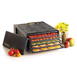 5-Tray Black Electric Food Dehydrator with Variable Temperatures and 26-hour Timer and Automatic Shut Off