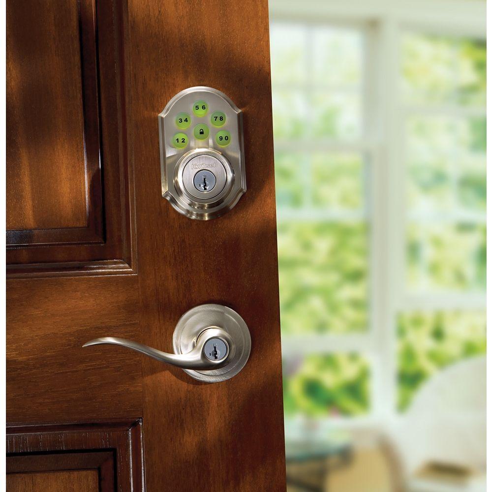 SmartCode 909 Satin Nickel Single Cylinder Electronic Deadbolt Featuring SmartKey Security - Super Arbor