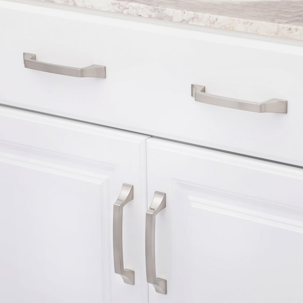 5-1/16 in. (128 mm) Center-to-Center Brushed Nickel Transitional Drawer Pull - Super Arbor
