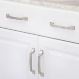 5-1/16 in. (128 mm) Center-to-Center Brushed Nickel Transitional Drawer Pull - Super Arbor