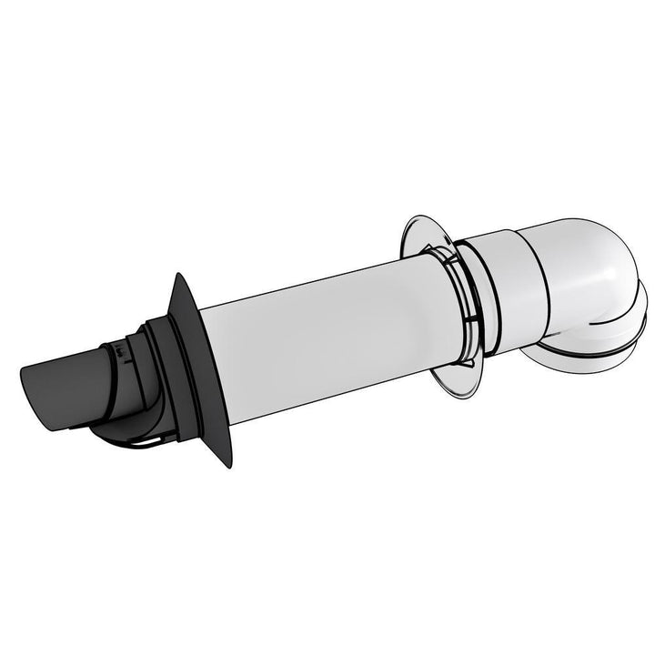 2 in. / 4 in. x 21 in. Plastic Condensing Horizontal Termination Vent Kit - Super Arbor