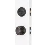 Prestige Bighorn Single Cylinder Venetian Bronze Door Handleset with Carnaby Door Knob Featuring SmartKey Security - Super Arbor