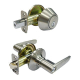 Olympic Stainless Steel Lever Combo Door Knob Set