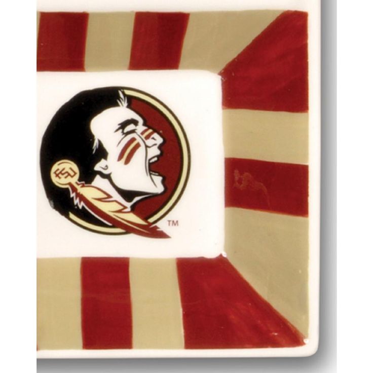 Florida State Ceramic 4 Section Tailgating Serving Platter