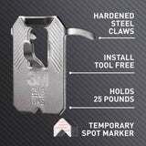 3M Claw Silver Drywall Picture Hanger, 25 lb Capacity, 4-Pack