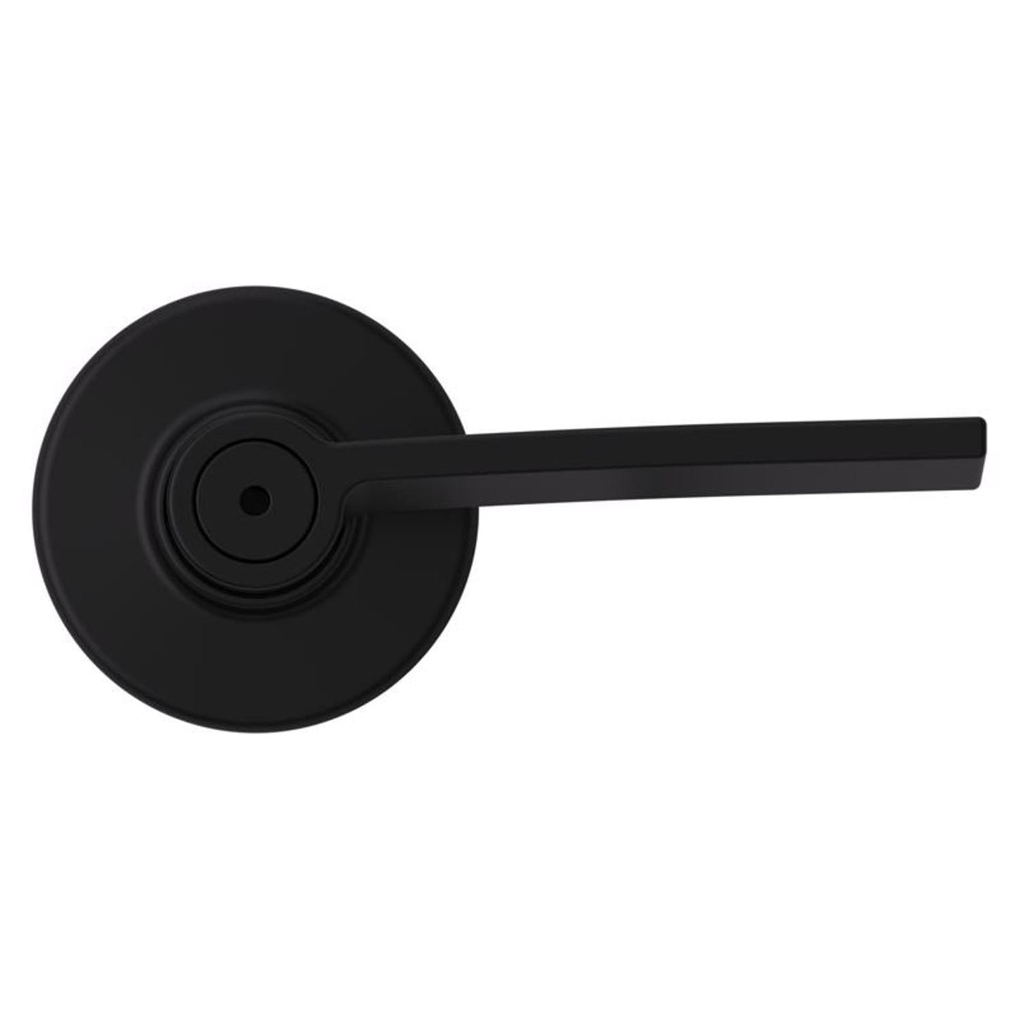 Kwikset Ladera Matte Black Bed & Bath Privacy Lever, Reversible (Right or Left Handed)