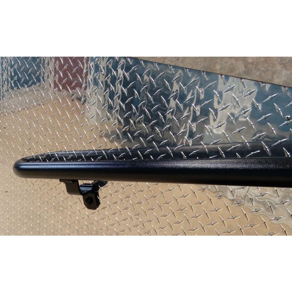 4 ft. Textured Black Aluminum Round with Curved Ends Hand Rail Kit - Super Arbor