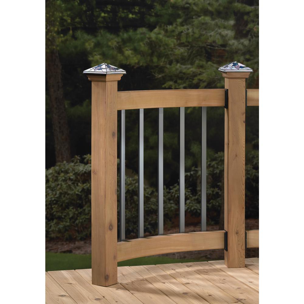 32 in. x 1 in. Black Aluminum Rectangular Baluster (14-Pack) - Super Arbor