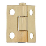 1 in. Satin Brass Narrow Utility Non-Removable Pin Hinges (2-Pack)