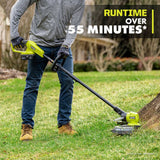 RYOBI ONE+ 18-Volt Lithium-Ion Cordless String Trimmer/Edger - 4.0 Ah Battery and Charger Included