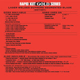 Quasar Rapid Kut Gold 4-1/2 in. Supreme Segmented Diamond Blade