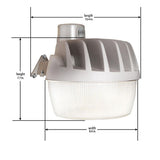 Gray Outdoor LED Area and Wall Dusk to Dawn Security Light with Replaceable Photo Control, 5500 Lumens
