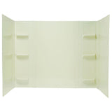 Durawall 42 in. x 72 in. x 58 in. 5-Piece Easy Up Adhesive Bath Tub Surround in White - Super Arbor