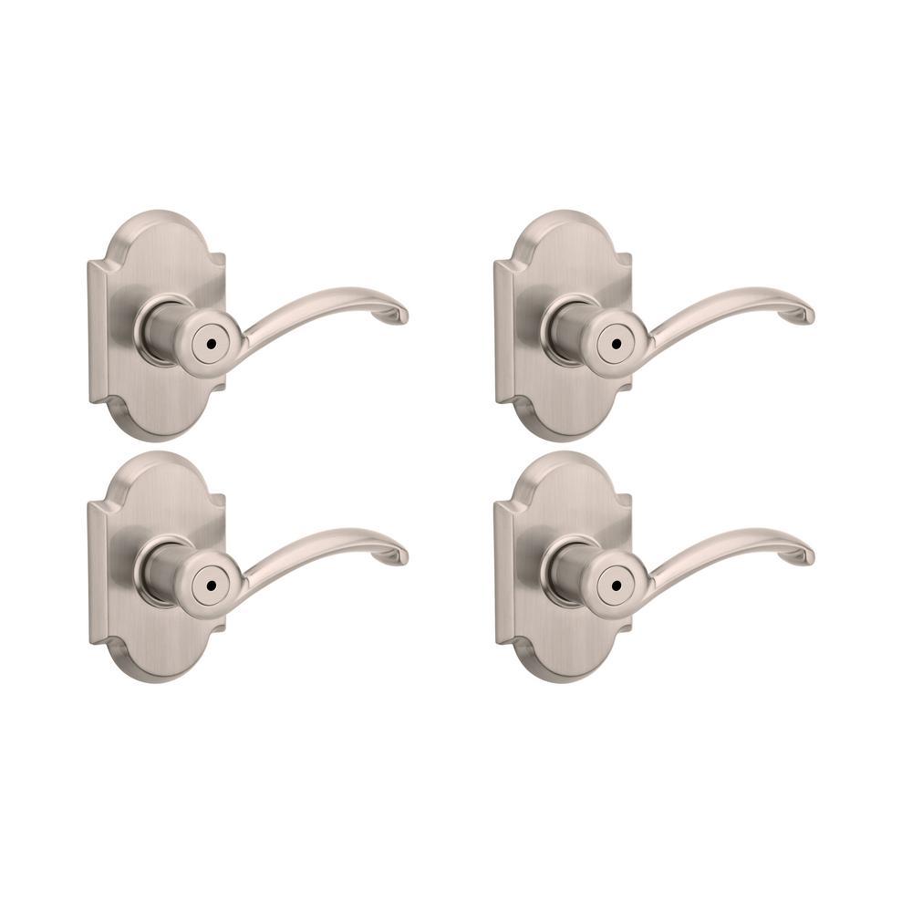 Austin Venetian Bronze Privacy Bed/Bath Door Lever (4-Pack) - Super Arbor