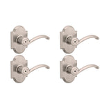 Austin Venetian Bronze Privacy Bed/Bath Door Lever (4-Pack) - Super Arbor