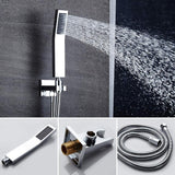 2-Handle 2-Spray Tub and Shower Faucet Handheld Shower Combo with 10 in. Rain Shower Head in Chrome (Valve Included) - Super Arbor
