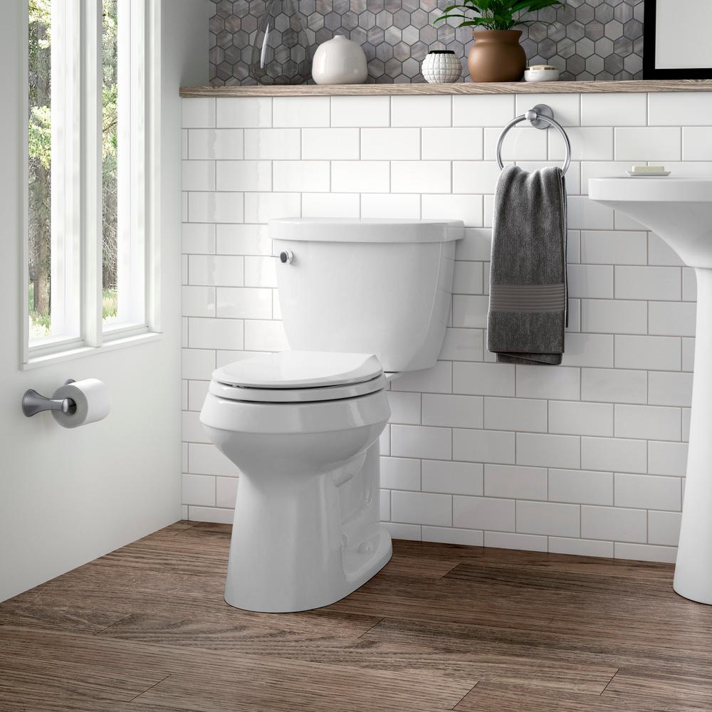 Cimarron Comfort Height 2-Piece 1.28 GPF Single Flush Round Toilet with AquaPiston Flush Technology in White - Super Arbor