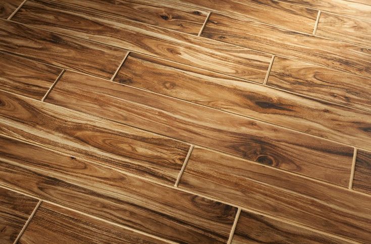 Style Selections Acacia Natural 6-in x 36-in Glazed Porcelain Wood Look Floor and Wall Tile