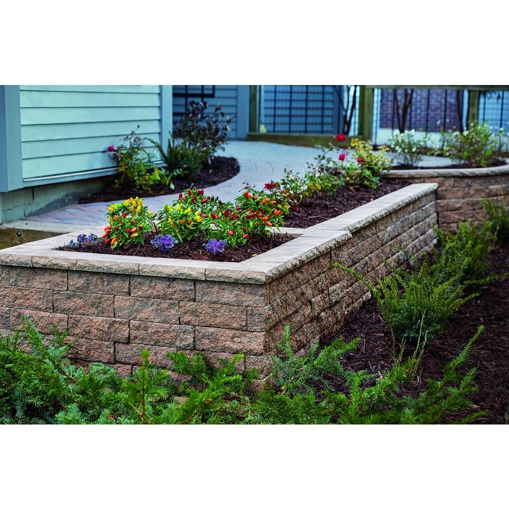 Oldcastle Tango 4 in. x 12 in. x 6 in. Brown/Buff Concrete Garden Wall Block (144 Pieces / 48 Face ft. / Pallet) - Super Arbor
