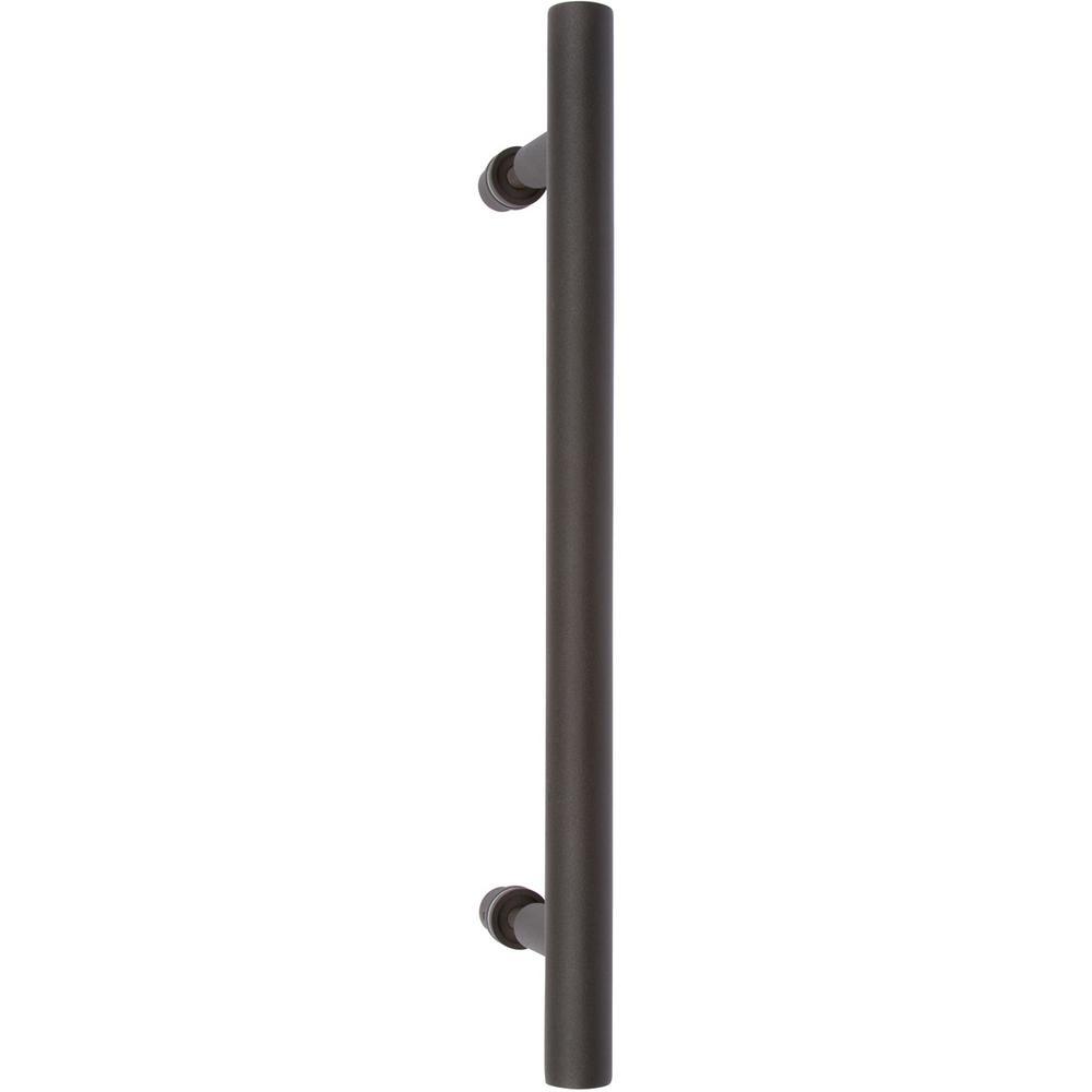 15-3/4 in. Black Barn Door Hardware Round Pull Handle - Super Arbor