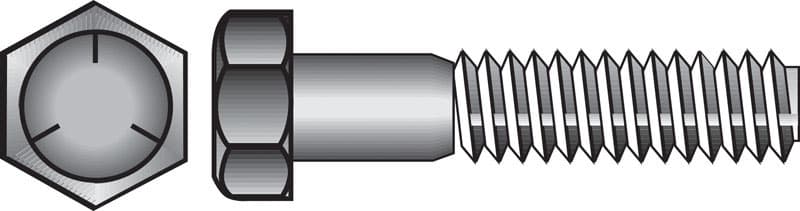 Hillman 7/16 in. Diameter x 4 in. Length Heat-Treated Zinc Steel Hex Head Cap Screw, 25-Pack