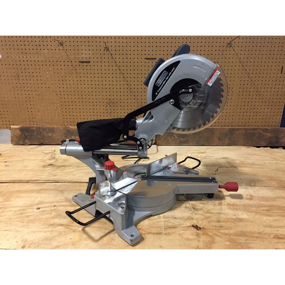 15-Amp 12 in. Sliding Compound Miter Saw with Laser Guide - Super Arbor
